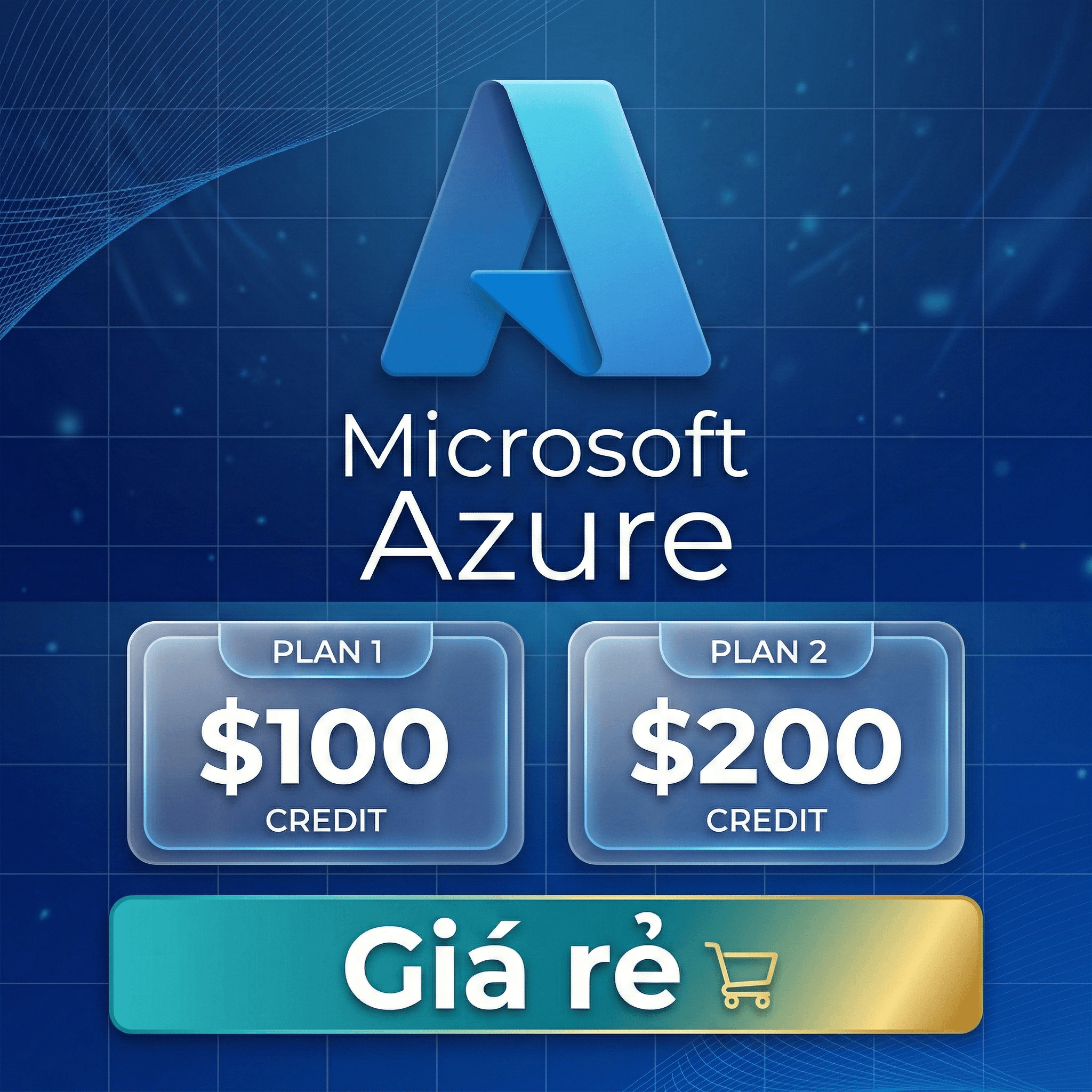 Tài khoản Azure Giá Rẻ Có sẵn Credit 100$, 200$