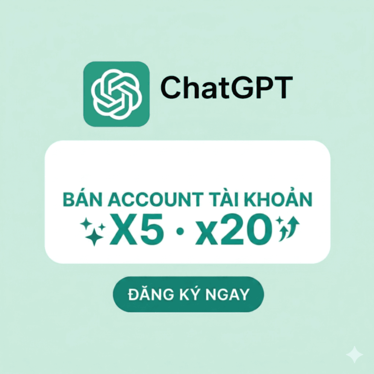 Tài khoản CHATGPT - CHATGPT Pro 5x, 20x Giá Rẻ - 1 tháng - API KEY